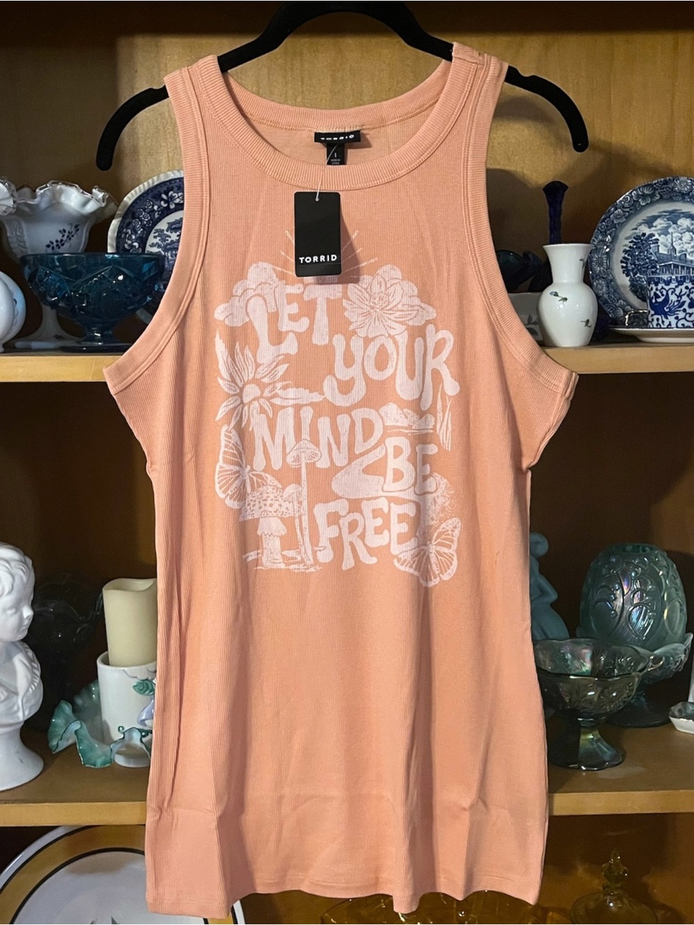 Torrid Be Free Fitted Cotton Modal Rib Crew Neck Tank Size 1